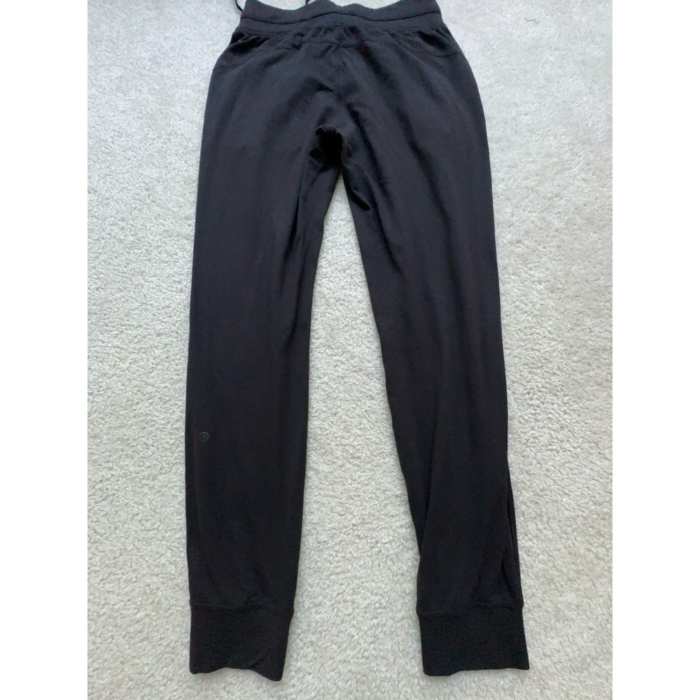 Lululemon Womens Black Elastic Waist Pockets Activewear Jogger Pants Size 6 - Picture 6 of 8